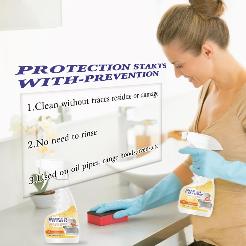 XiuFa All-Purpose Oil Stain Cleaner,Kitchen Remover Degreaser Spray,Foam Cleaner,Dissolve Grease