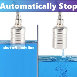 Schwimmerventil 1/2 Zoll mit 30cm Schlauch – 304 Edelstahl Automatische Wasserstandskontrolle ohne Strom – Schwimmerventil mit hoher Durchflussleistung für Wassertanks, Aquarien, Teiche, Tröge