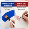 Pinceles Biselados General Para Pintacaritas 6 Pzas