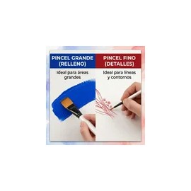 Pinceles Biselados General Para Pintacaritas 6 Pzas