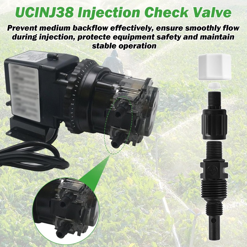 3/8-Inch UCINJ38 Injection Check Valve Replacement Compatible with Stenner Pumps