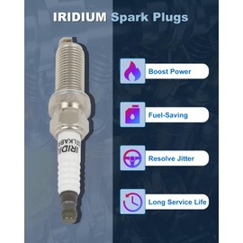 ECCPP Platinum Iridium Spark Plugs 96372 for Maserati Ghibli 2014-2020,Levante 2017-2020,Quattroporte 2014-2018,3.0L pack of 6