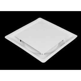 HVAC Premium T-Bar Drop Ceiling Grille - Flat Plate Plaque Diffuser - 24'' x 24'' - 14'' Collar