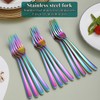 Kyraton Rainbow Dinner Forks Set of 12 Pieces, 20.8cm Titanium