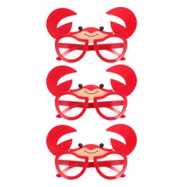 LIOOBO 3pcs Funny Crab Sunglasses for Beach Party Eyeglasses Summer Festival Decorations and Party Favors Lightweight
