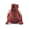 Battle-Merchant Leather Bag Money Cat Purse Made of Suede Viking
