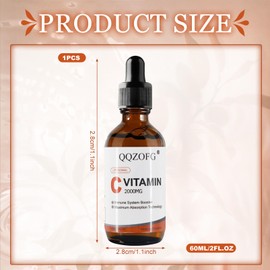 Liposomal Vitamin C Liquid 2000 mg, Liquid Supplement, High Absorption Vit C Drops, Gluten Free, Soy Free