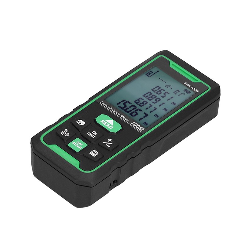 SW‑100G Green Light Rangefinder Handheld Universal Distance Meter for Indoor