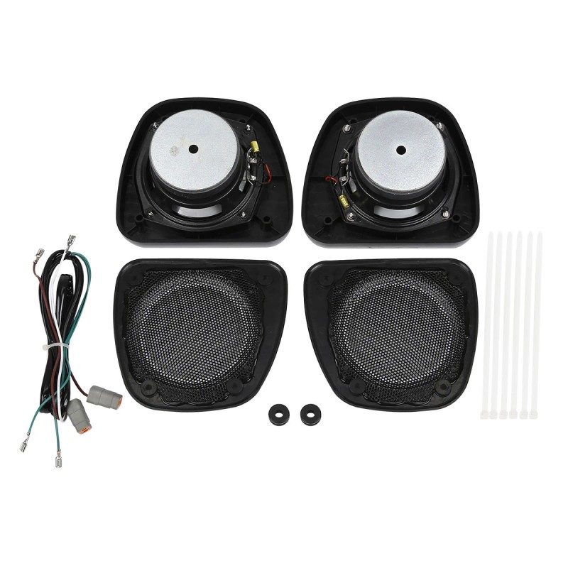 TCMT Lower Fairing Audio Speakers W/Wiring Harness Fit For Harley