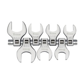 Titan 17671 7-Piece 1/2-Inch Drive SAE Jumbo Crowfoot Wrench Set