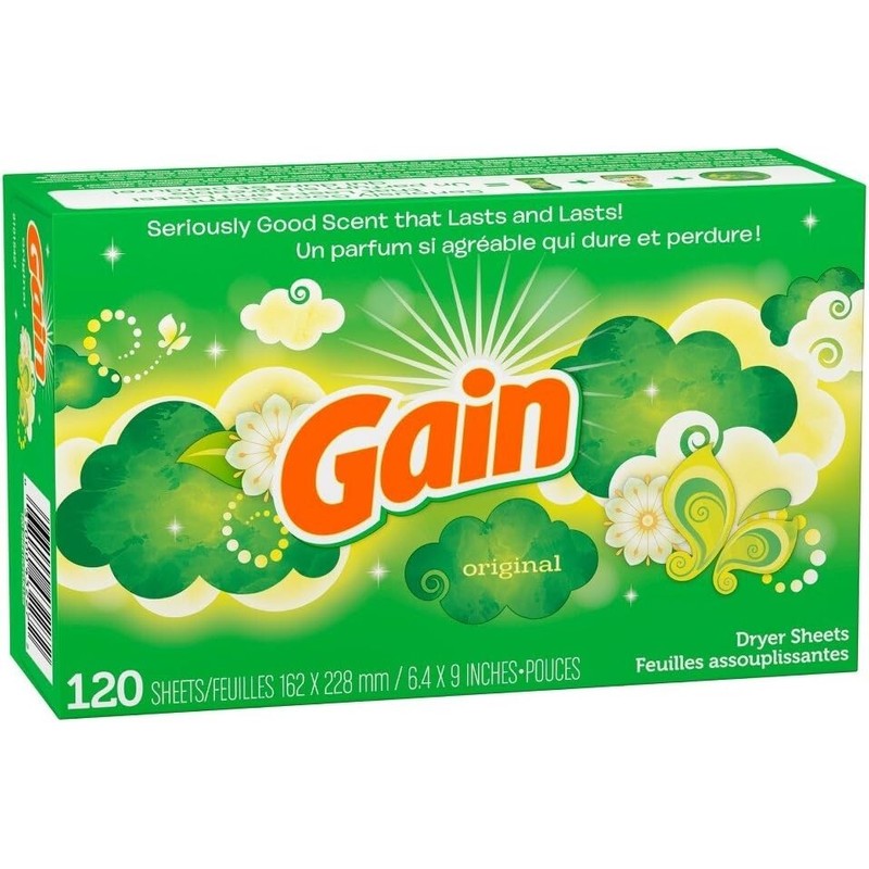 Gain Original Dryer Sheets, 120 Count