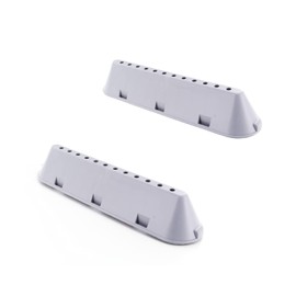 DEKAROX Drum Ribs Set of 2 225 x 53 x 40 mm for Indesit C00533119 C00268109 Whirlpool Bauknecht 482000023096 Drier with 12 Holes White for Washing Machine and Washer Dryer