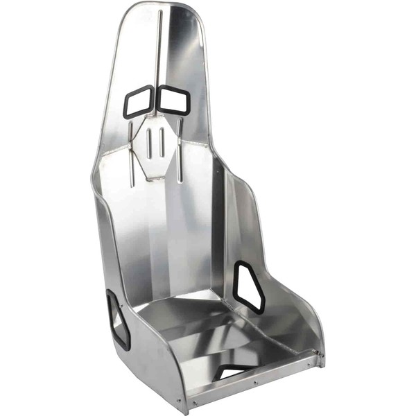 JEGS Aluminum Racing Seat | 18 Degree Layback Angle | 18” Hip Width | Tubular Rolled Edges | Precision Laser Cut, CNC Machine Formed & Tig Welded