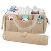 PEEKABOO Teddy Nappy Caddy Organiser & Changing Mat Set -