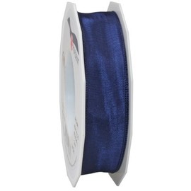 Morex Ribbon French Wired Lyon Ribbon, 1-Inch by 27-Yard Spool, Navy Blue (46425/25-244)