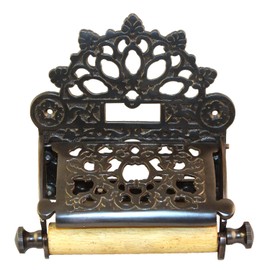 Wall Mounted Fan Top Toilet Paper Holder in Bronze