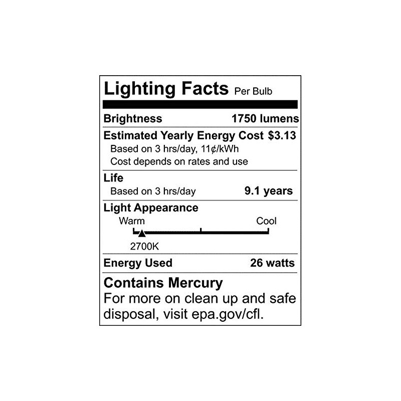 (6-Pack) Satco S8207 26-Watt 2700K GU24 Base Mini Spiral Compact