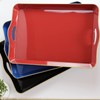 Spsyrine Large Red Decorative Tray, Elegant Plastic Serving Tray with