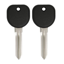 Keyless2Go New Uncut Replacement PK3 Transponder Ignition Car Key B107 PT04 (2 Pack)