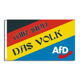 FlagShipper AFD Flag 150 x 90 cm Alternative for Germany Design AfD Party Fan Item Flag Logo Dark Blue Country Election European Election Bundestag Election for Garden Demonstration