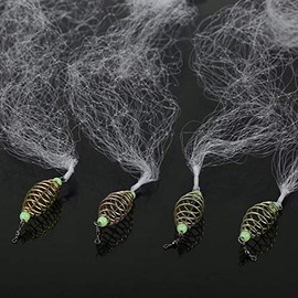 Hand Throw Fishing Net Fishing Cast Net Spin Network Bait Fish Net Hand Casting Bait Fish Net for Outdoor Night Fishing(8 mesh)