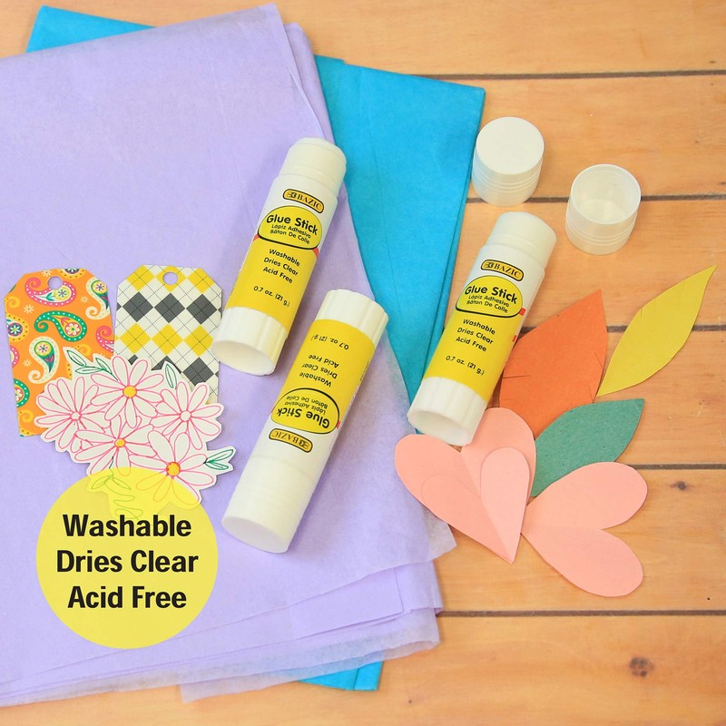 BAZIC 2025 Large Glue Stick. Clear Glue Stick for Art