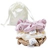 Silk Scrunchies Set of 3, Prevent Frizz & Damage, Reduce