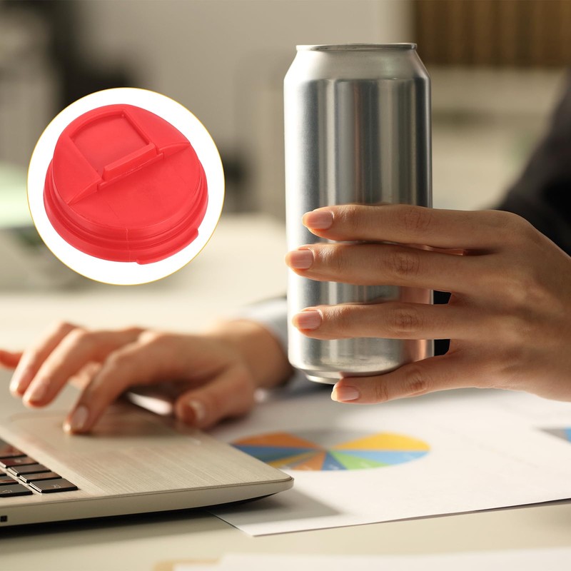 uxcell Soda Can Lids, 4pcs - Plastic Can Covers, Can