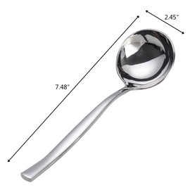 Xowine Cucharones pequeños de acero inoxidable para salsa, juego de 4