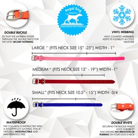 Regal Dog Products Medium Blue Waterproof Dog Collar and Leash Set | Heavy Duty Double Buckle & D Ring - 5'ft Leash | Adjustable Biothane Dog Collar | Chew Resistant Waterproof Collar for Dogs