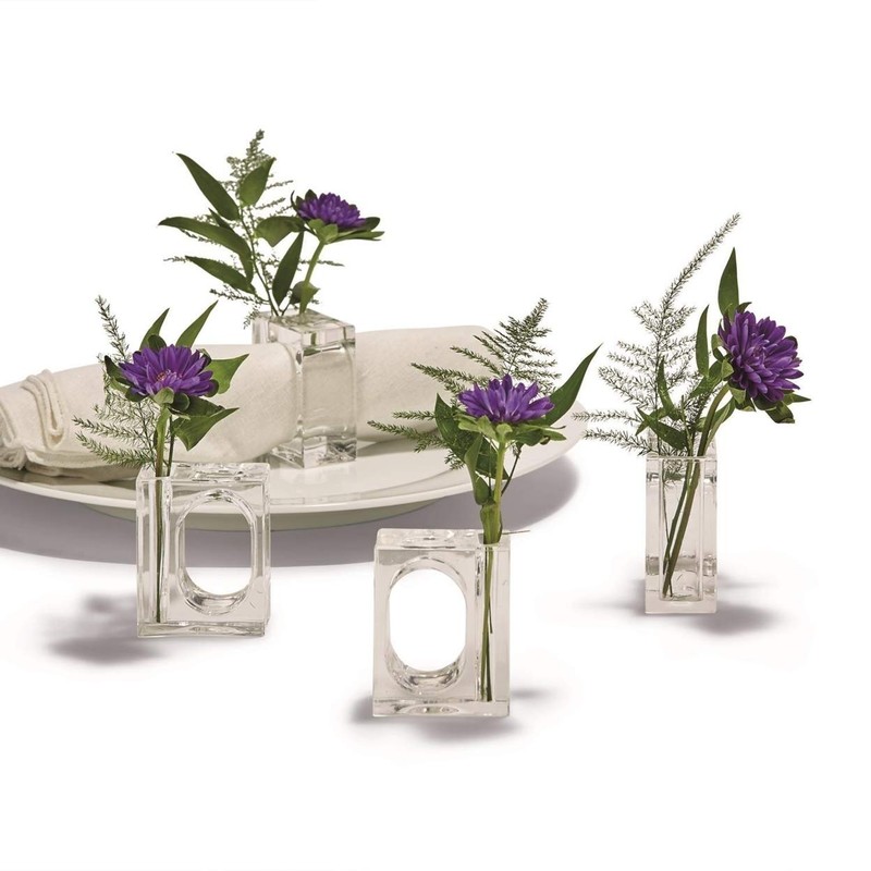 Two's Company Set of 4 Napkin Rings/bud Vase