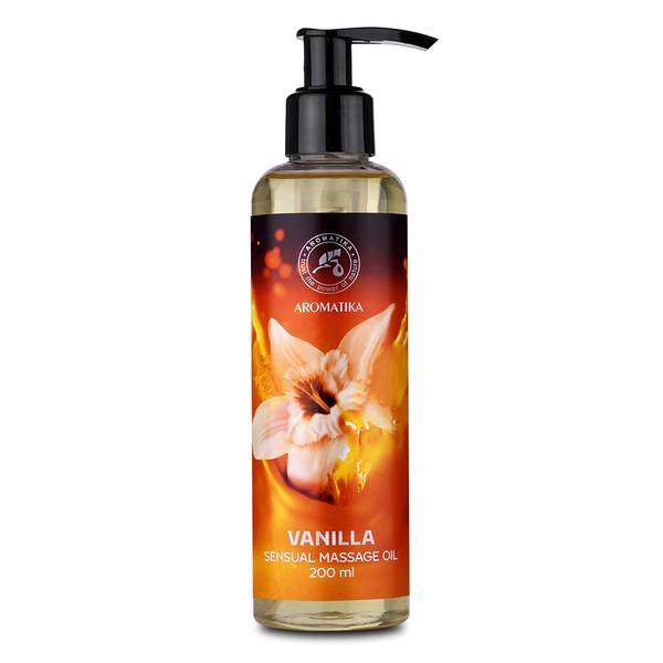 Vanilla Sensibility Massage Oil 200ml - Edible & Kissing Massage Oil - Almond & Grape Seed Oil Blend - Massage Body Oil - Relax Massage Oil - Aromatherapy Massage Oil