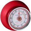 Zassenhaus Magnetic Retro Kitchen Timer, Classic Mechanical Cooking Timer (Red),
