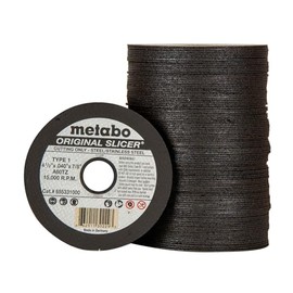Metabo 655331000 100-PACK | 4-1/2-inch Original Slicer® Cutting Wheel | Type 1 | 4.5" x .040" x 7/8" | A60TZ | Aluminum Oxide | Very Fast & Flexible | Steel, Stainless Steel