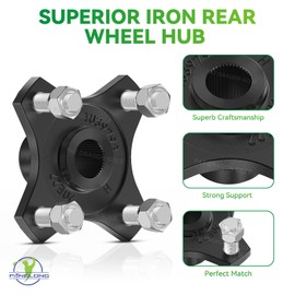 Panglong Golf Cart Rear Wheel Hub Assembly, Club Car Rear Wheel Hub Fit 2015-UP Club Car Precedent, Tempo, Onward Gas Models with Subaru EX40 Engine or Kohler ECH440 Engine, OEM# 103995001 1010984