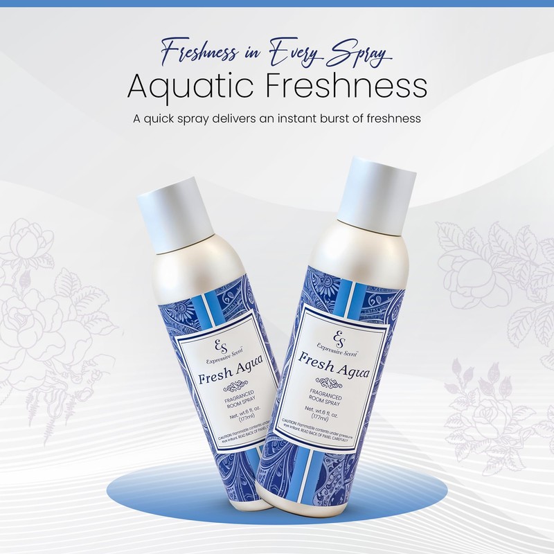 Expressive Home Scent Room Spray - Long Lasting Fresh Aqua