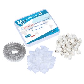 CQRobot JST SH SMD 1.0mm Pitch 4-Pin Electronic IC Connectors Male Plugs, Female Sockets Housing and T Shape Crimp Terminal. 50 Sets/300 Pieces Wire to Board Adapter Cable Assembly.