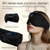MUSICOZY BambooCotton Sleep Mask Headphone with Dual Removable 3D Eye