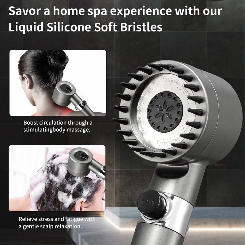 Iopsk Fitered Shower Head with Handheld for Hard Water, High