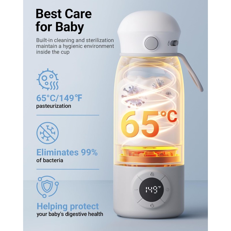 Bear Portable Bottle Warmer for Travel, Milk Warmer for Breastmilk