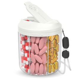 Hionxmga Pill Dispenser with 7 Large Compartments