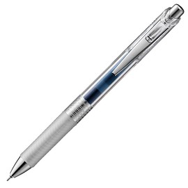 Pentel Energel Pure BLN75TL-Cax Gel Rollerball Pen Needle Tip Retractable Mechanism Navy Blue Pack of 1