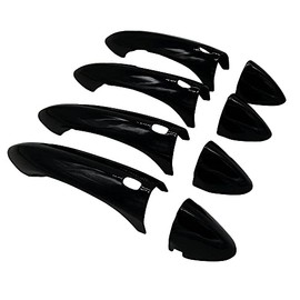 S SIZVER Signature Glossy Black 8pcs Side Door Handle Cover Overlay Compatible with 2016&Up Chevy Cruze