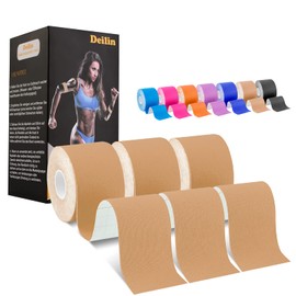 Deilin Kinesiotapes (6 m x 5 cm Uncut Roll), Waterproof & Elastic Kinesiology Tape, Skin-Friendly Kinesio Tapes for Sports, for Knee, Shoulder and Elbow, Muscle Tightening Bands