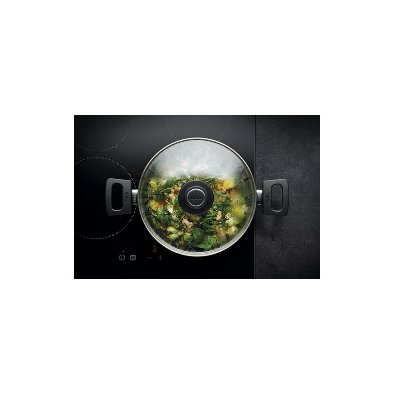 Woll Diamond Lite Fixed Knob Safety Glass Lid 24cm W/Knob