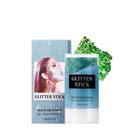 Pailletten Glitter Stick, Green Körper Glitter Stick, Party Prom Performance Makeup Makeup Gesicht Körper Schlüsselbein Highlighter