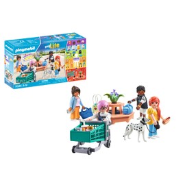 PLAYMOBIL MyLife 71541 MyFigures Shopping, Large Shopping Tour through the Shops, Includes Shopping Trolley and Shopping Bag, Detailed Toy for Children from 5 Years