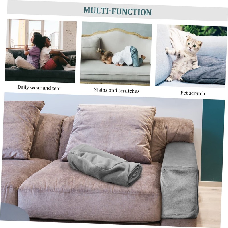 iplusmile 2Pcs Stretch Sofa Armrest Covers Slip Armchair Slipcovers Deep