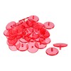 PATIKIL 50pcs Golf Ball Markers 24mm Round Clear Flat Position