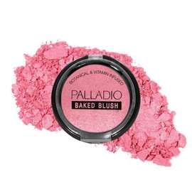 Palladio Baked Blush, Fórmula Altamente Pigmentada con Destellos, Fácil de Mezclar y Altamente Modulable, Aplicación en Seco para un Resplandor Natural o en Húmedo, Blushing